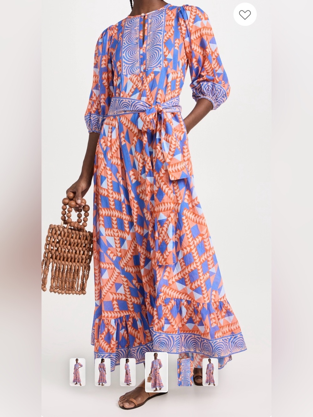 MAREA by Liz Joy • House dress in Grecian Geo • orange + blue geometric
